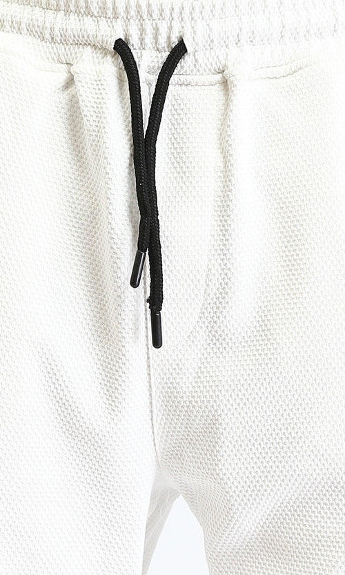 R207285 - Slip On Pants with Elastic Waist - Off-White