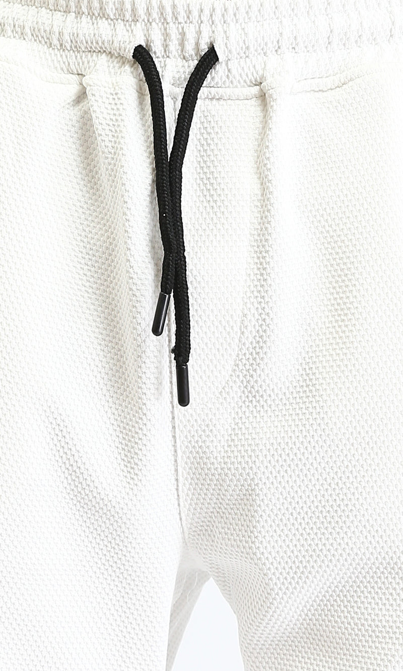 R207285 - Slip On Pants with Elastic Waist - Off-White