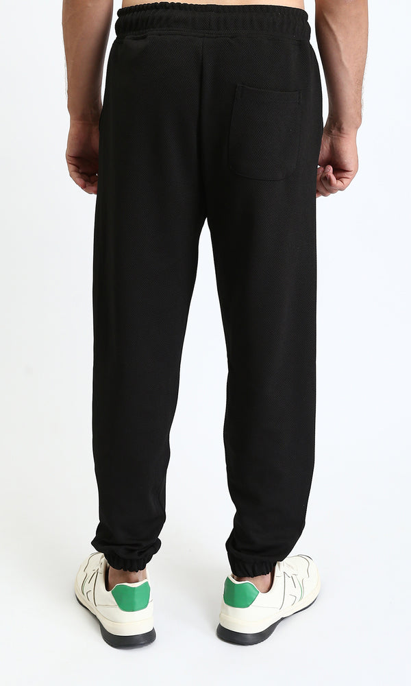 R207286 - Slip On Pants with Elastic Waist - Black