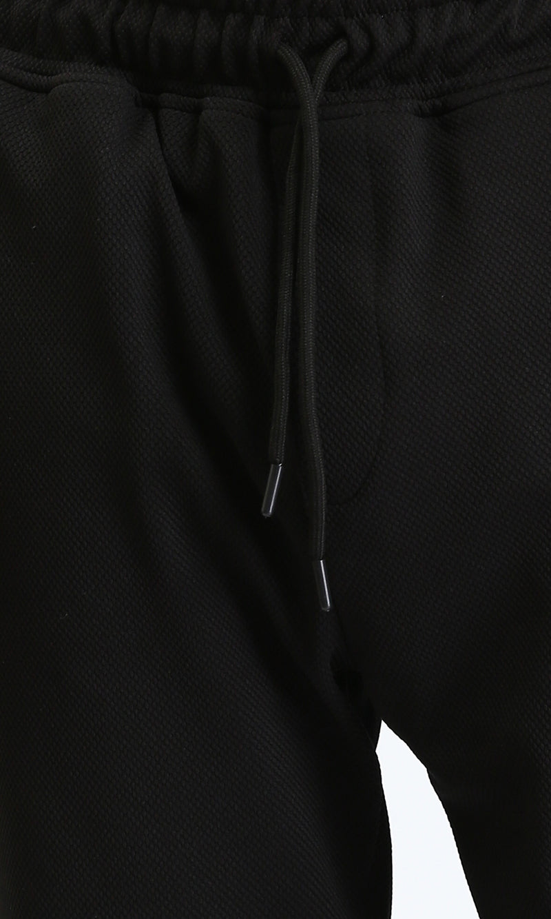 R207286 - Slip On Pants with Elastic Waist - Black