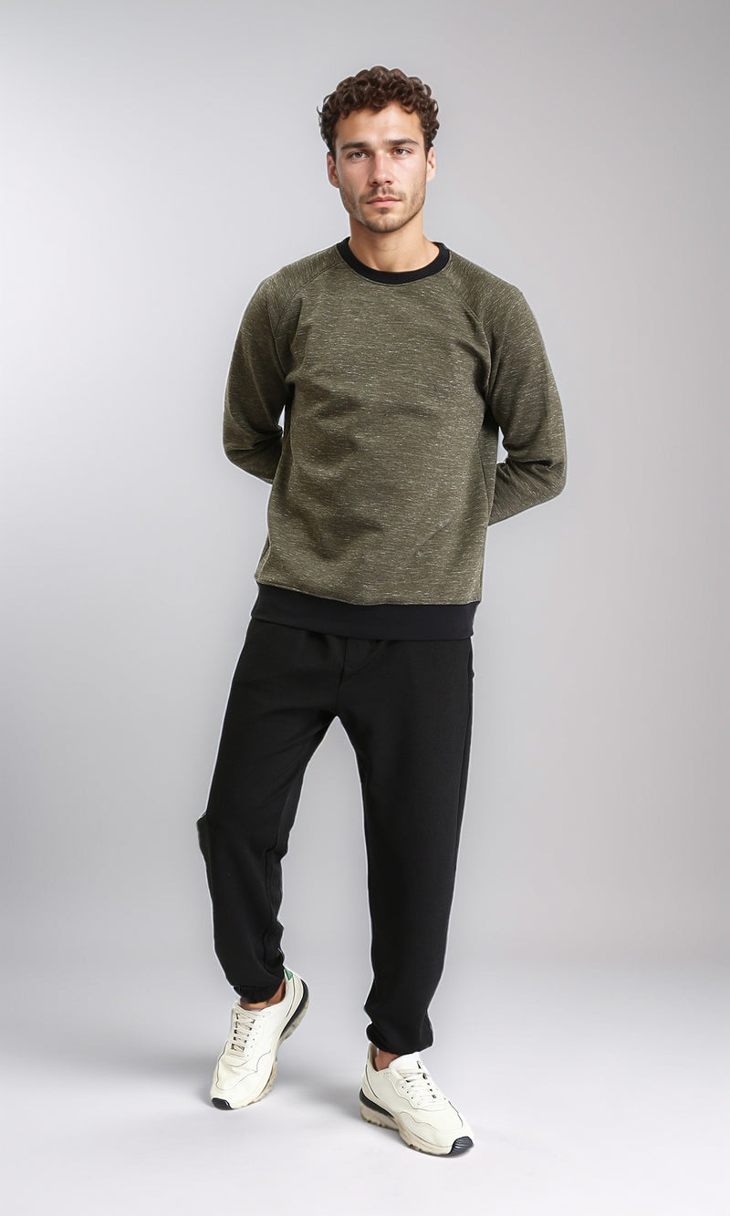 R207286 - Slip On Pants with Elastic Waist - Black