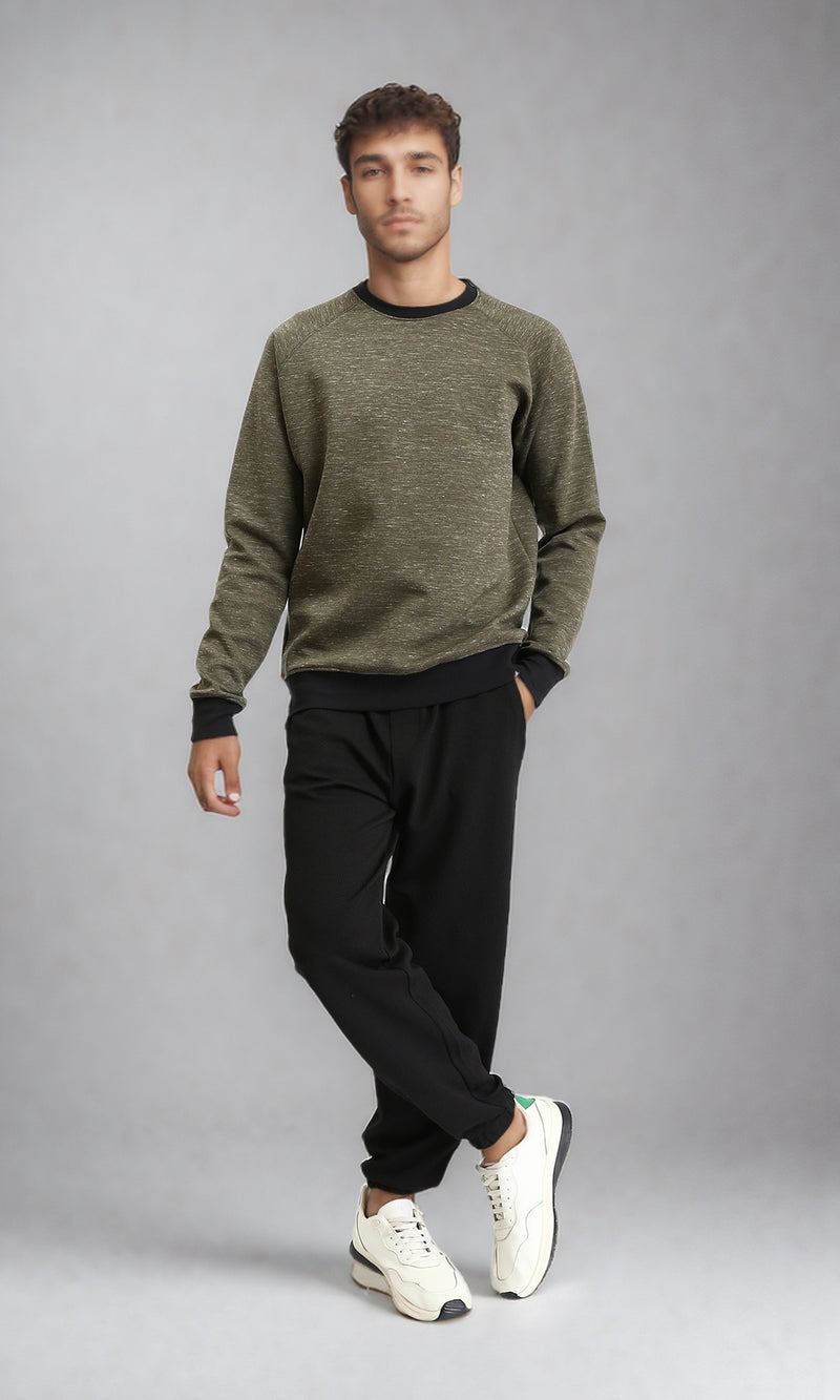 R207286 - Slip On Pants with Elastic Waist - Black