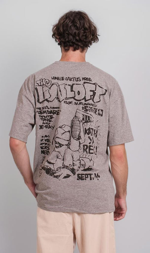 R207289 - Graphic Printed Oversized T-Shirt - Grey