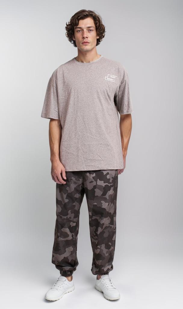 R207290 - Graphic Printed Oversized T-Shirt - Grey (2Pac Tribute Print)