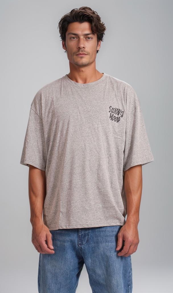 Sunny Mood Graphic Tee - Grey