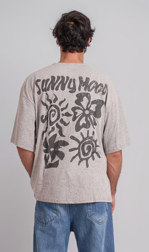 R207291 - Sunny Mood Graphic Tee - Grey