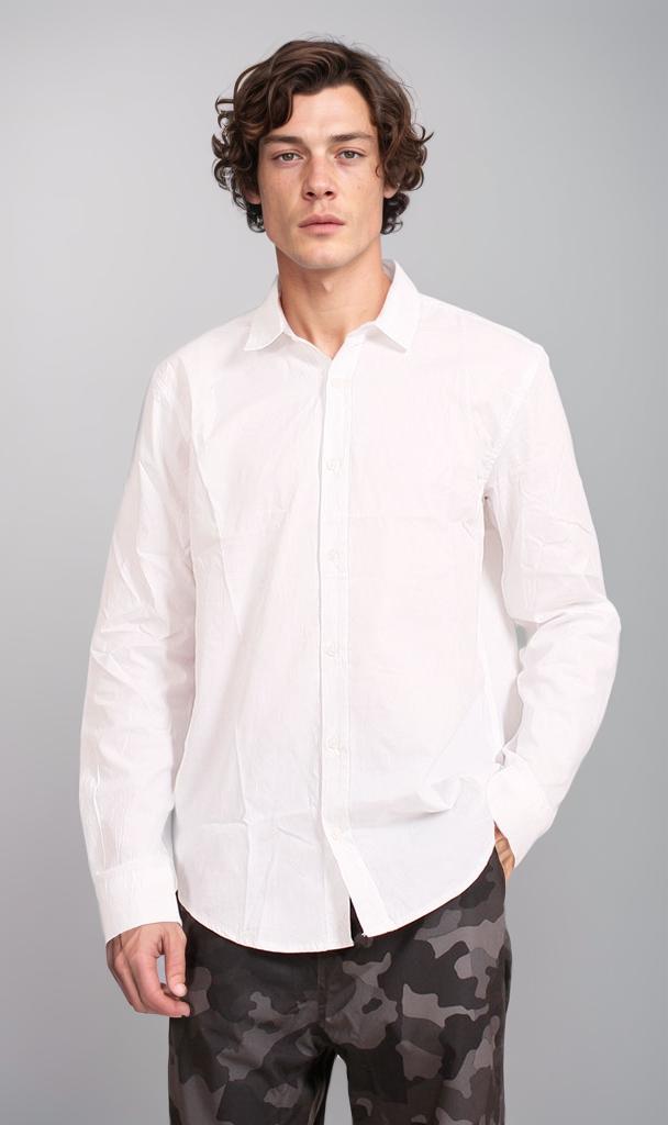 R207297 - Classic Poplin Button-Up Shirt - White