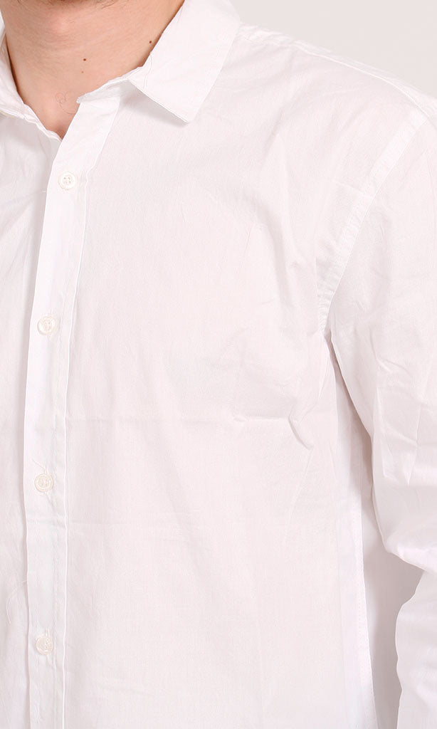R207297 - Classic Poplin Button-Up Shirt - White