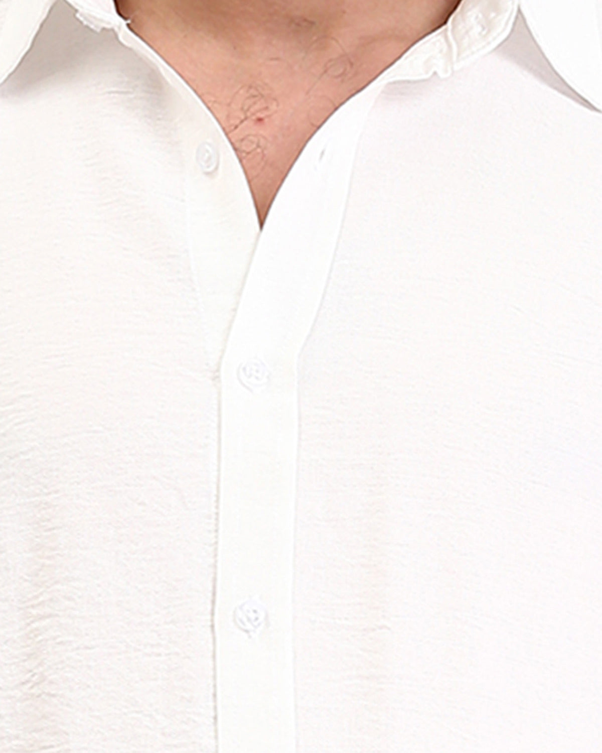 Ravin Men’s Easy-Care Crinkle Shirt – 100% Polyester Performance Fabric - White R207298