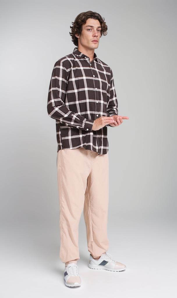 R207322 - Checked Button-Up Shirt - Black & White