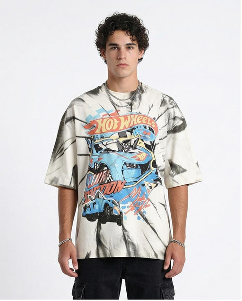 Ravin X Hot Wheels | Vintage Oversized Tie-Dye Graphic Tee