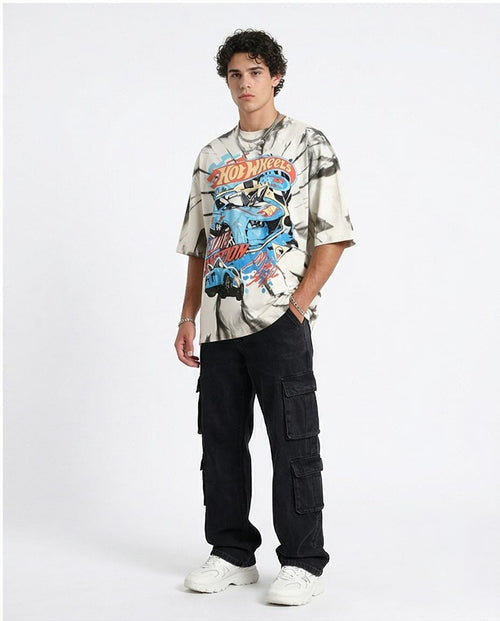 Ravin x Hot Wheels | Vintage Oversized Tie-Dye Graphic Tee - R207468