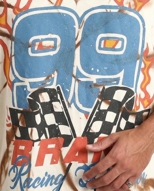Ravin Oversized "99 Brand" Racing Graphic Tie-Dye T-Shirt - R207469