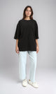 R207470 - Loose Fit Slip On Cotton Tee - Black