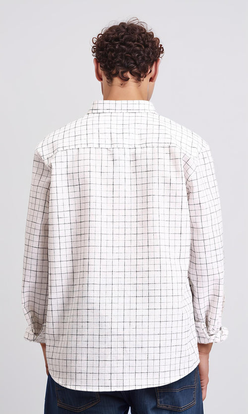 R207478 - Long Sleeve Plaids Cotton Shirt - Multicolour