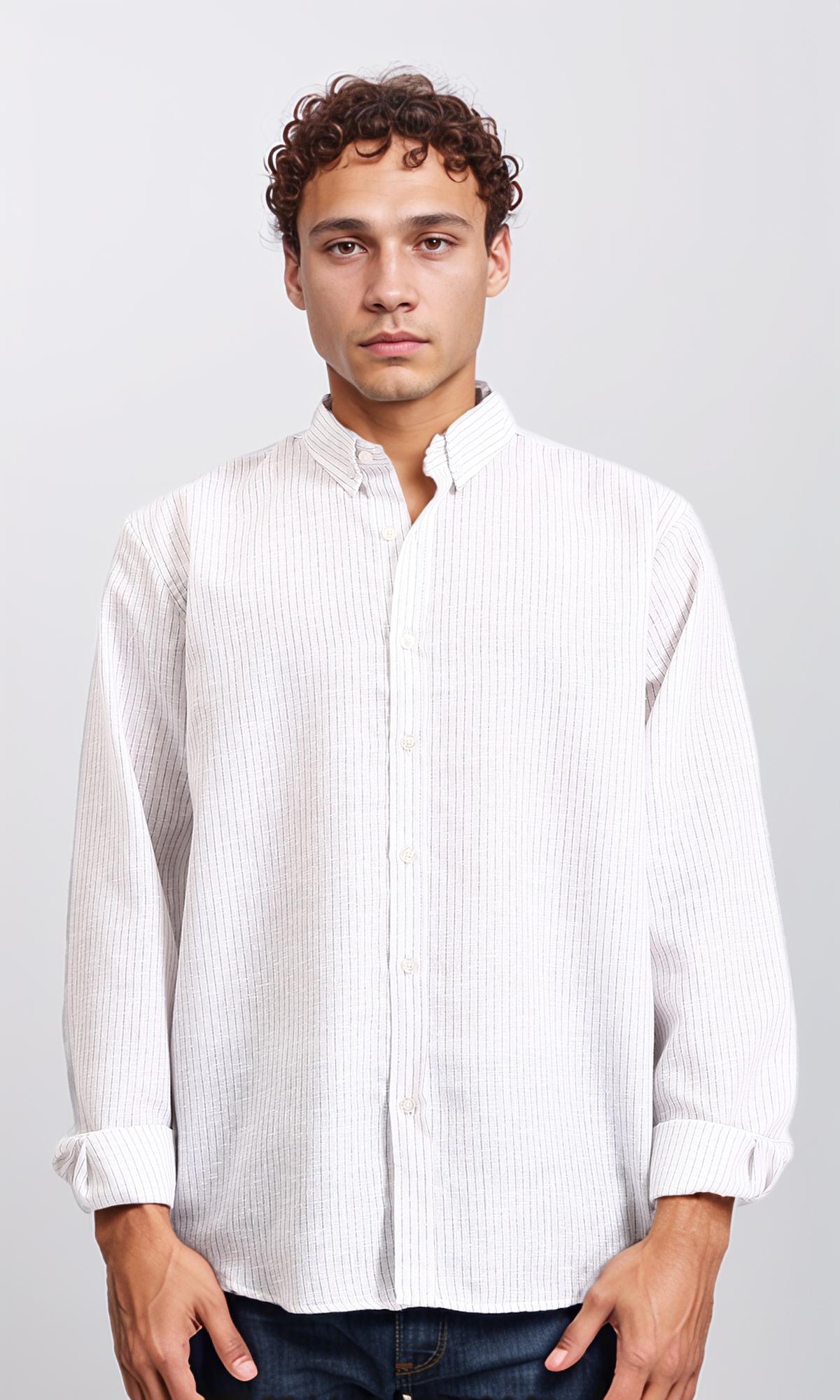 Pencil Stripes Long Sleeve Shirt - Multicolor
