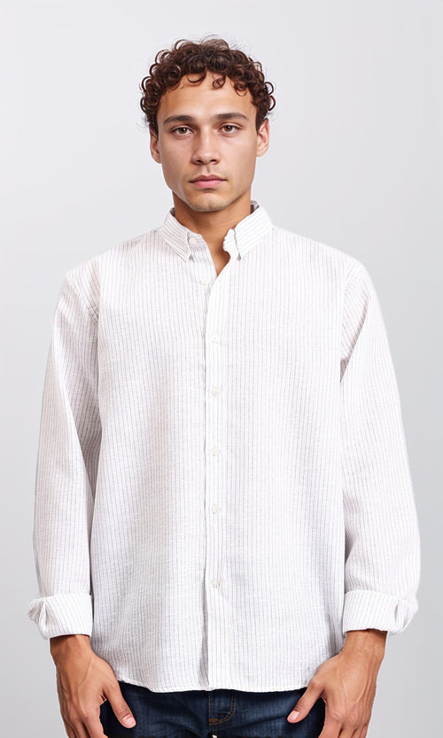 R207479 - Pencil Stripes Long Sleeve Shirt - Multicolor