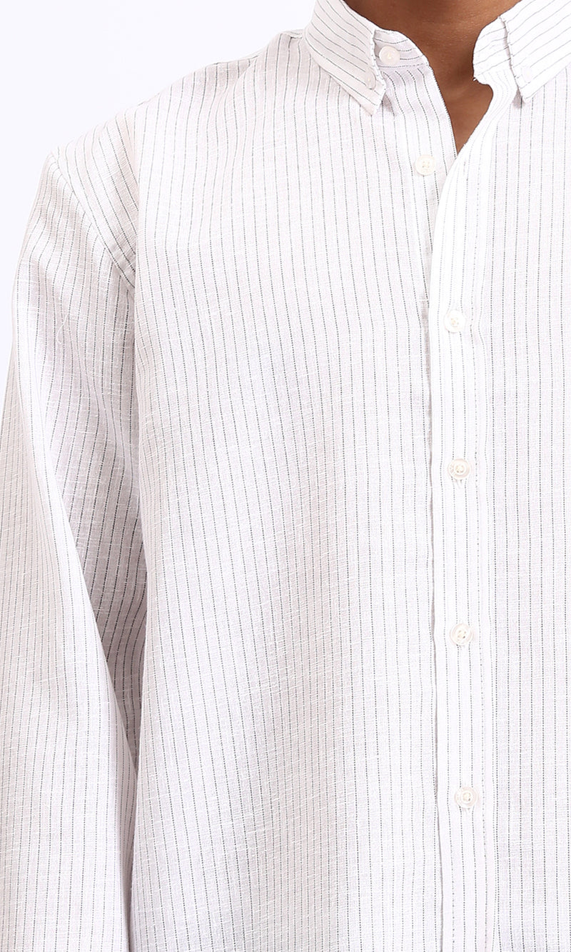 R207479 - Pencil Stripes Long Sleeve Shirt - Multicolor