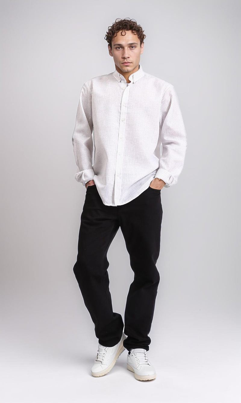 R207479 - Pencil Stripes Long Sleeve Shirt - Multicolor