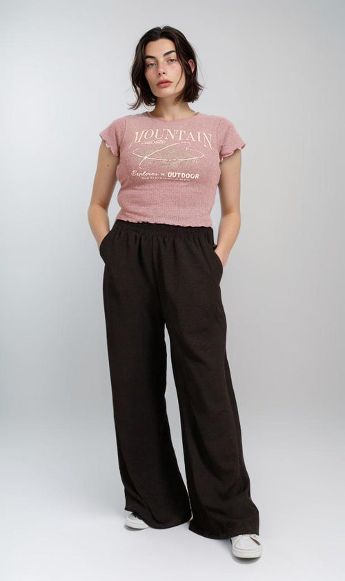 R207486 - Ribbed Cropped Tank Top - Mauve