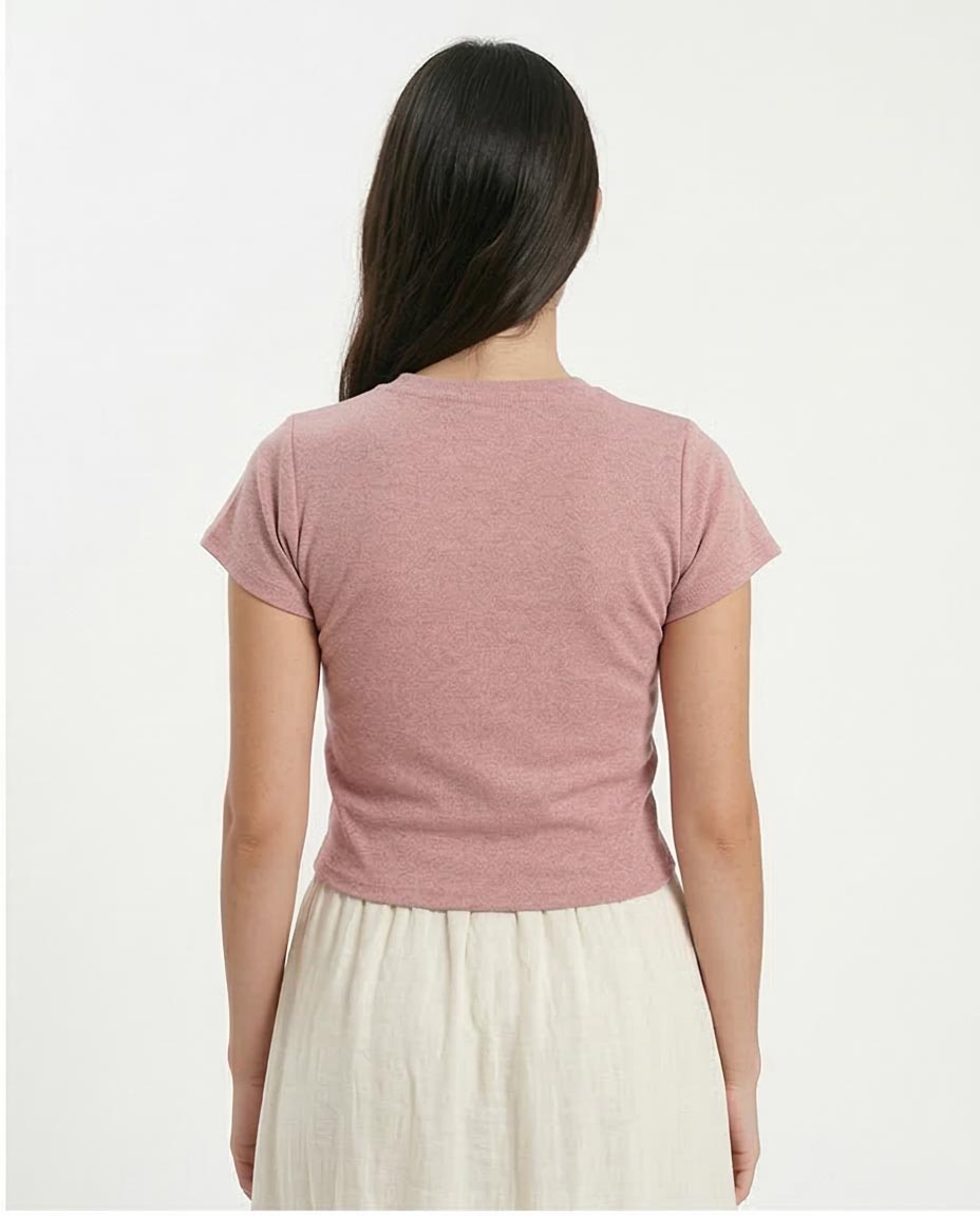 Ravin Women’s "Make Today Epic" Graphic Baby Tee – Dusty Rose Heather - R207487
