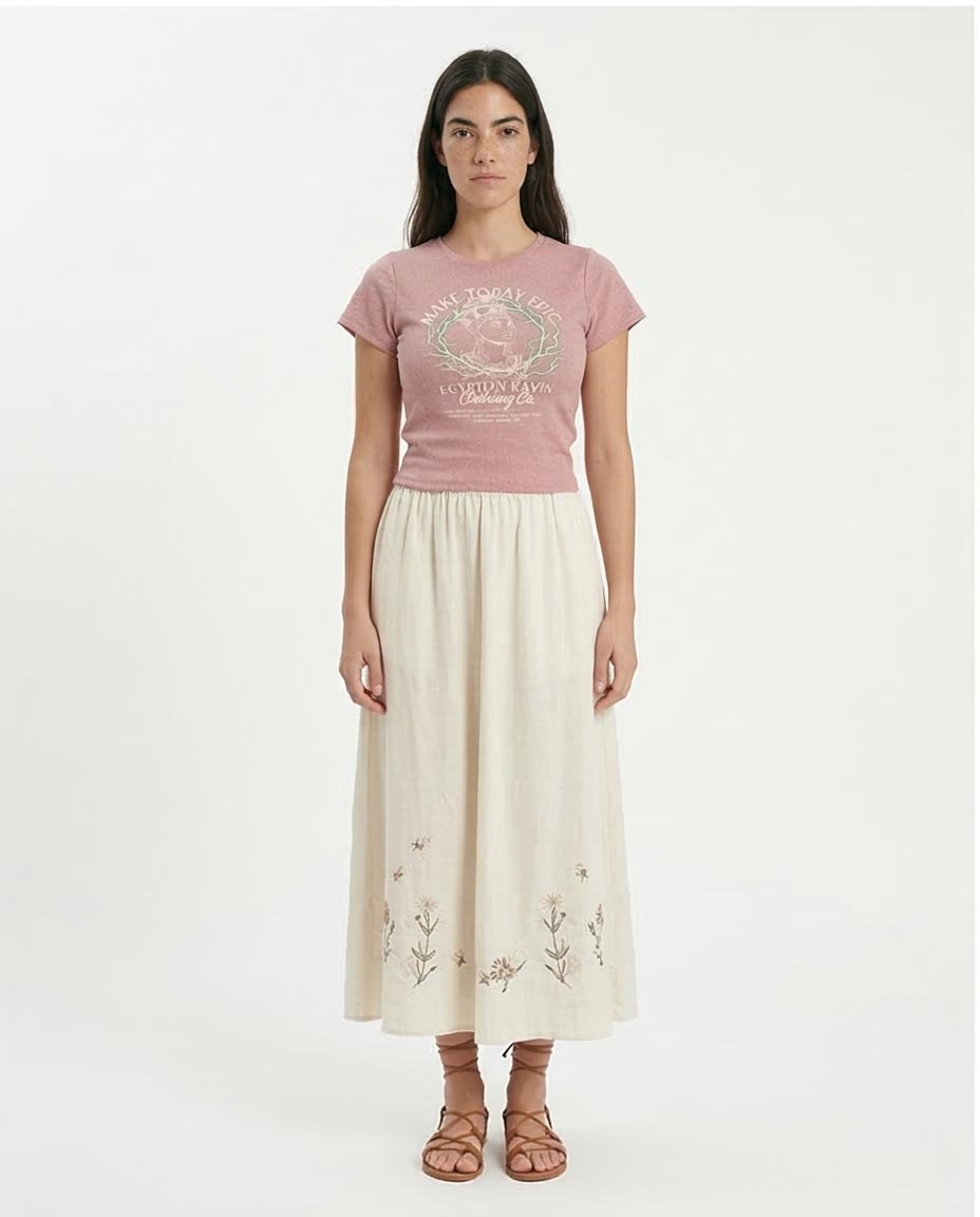 Ravin Women’s "Make Today Epic" Graphic Baby Tee – Dusty Rose Heather - R207487
