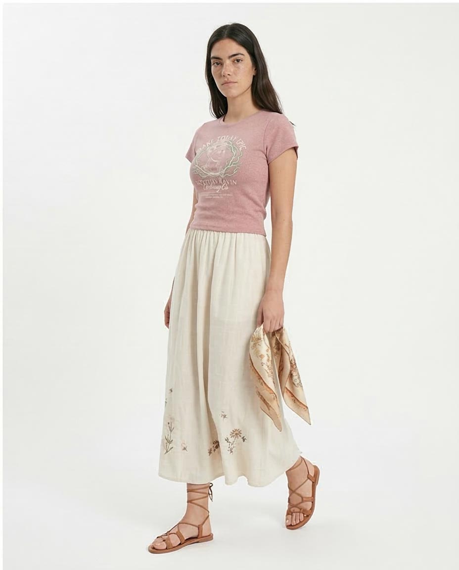 Ravin Women’s "Make Today Epic" Graphic Baby Tee – Dusty Rose Heather - R207487