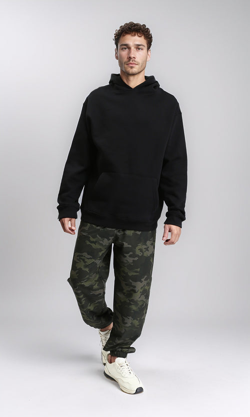 R207497 - Slip On Camouflage Pants with Elastic Waist - Green Shades