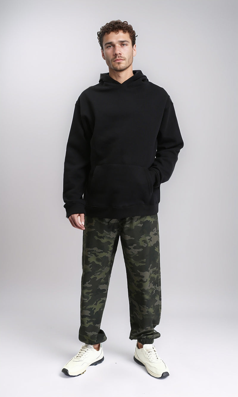 R207497 - Slip On Camouflage Pants with Elastic Waist - Green Shades