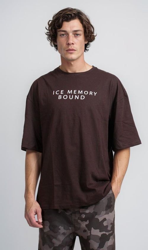 R207679 - Graphic Printed Oversized T-Shirt - Black