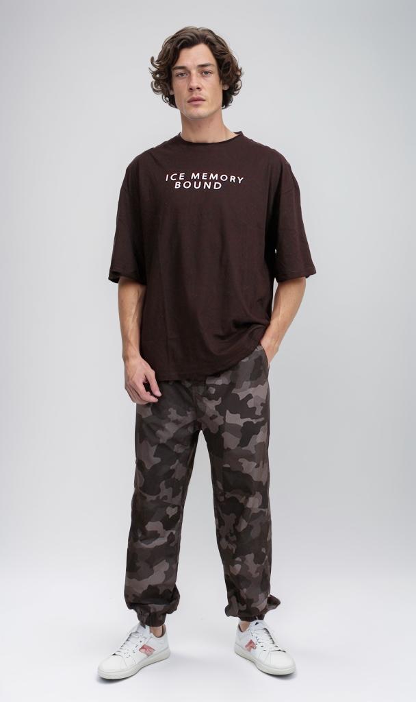 R207679 - Graphic Printed Oversized T-Shirt - Black