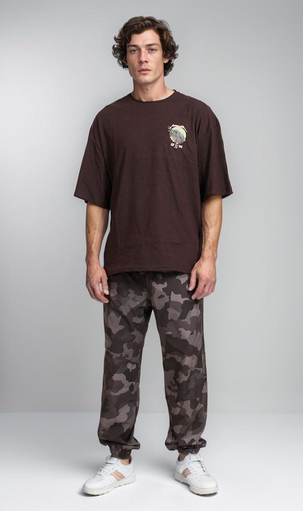 R207681 - Graphic Printed Oversized T-Shirt - Black