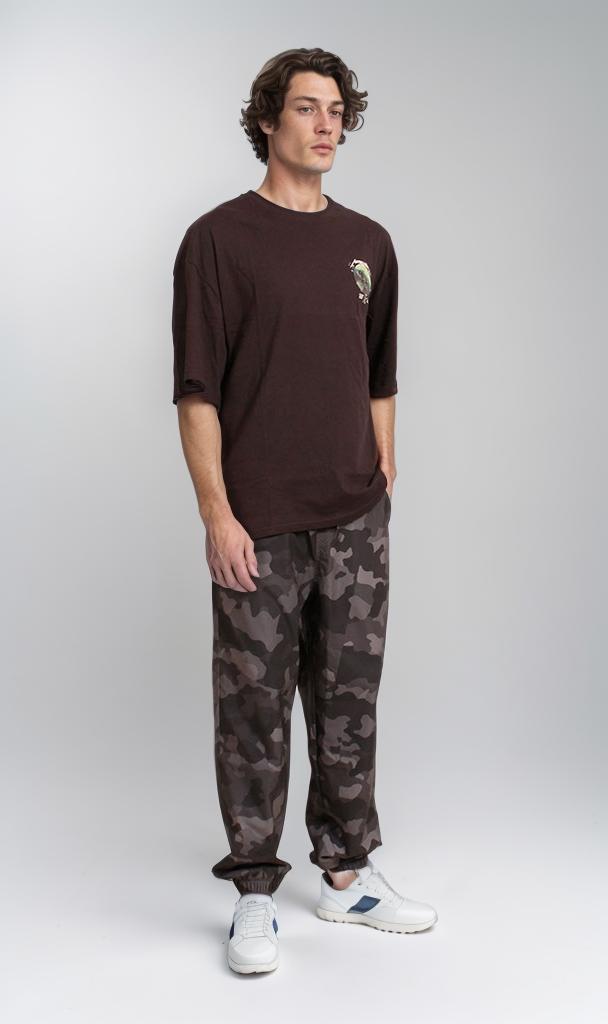 R207681 - Graphic Printed Oversized T-Shirt - Black