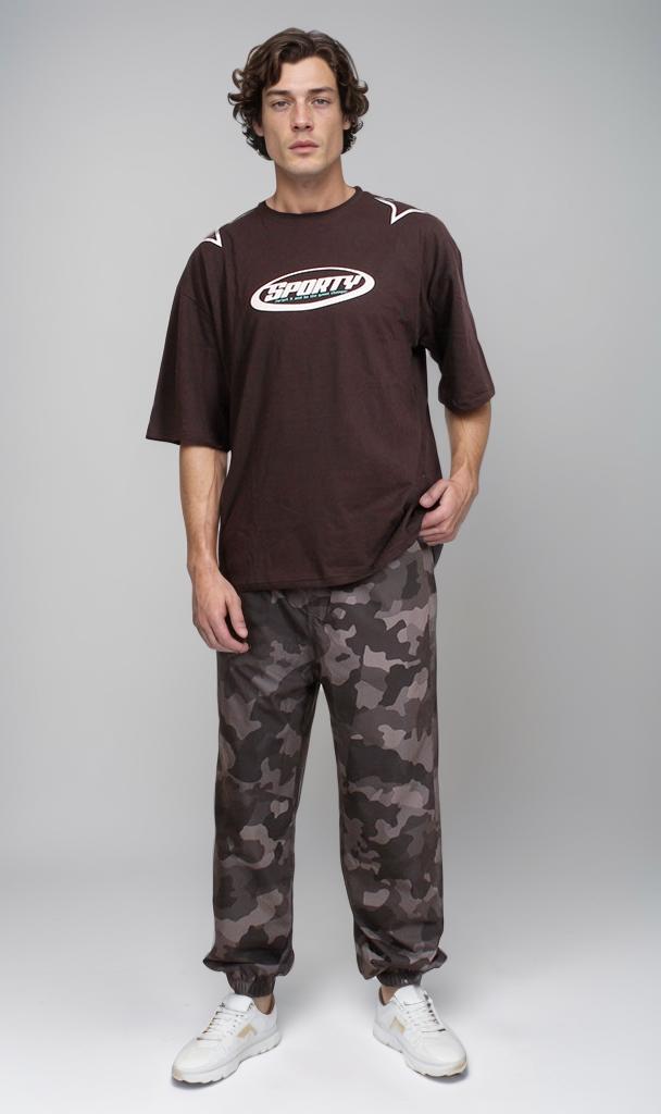 R207685 - Sports Graphic Oversized T-Shirt - Black