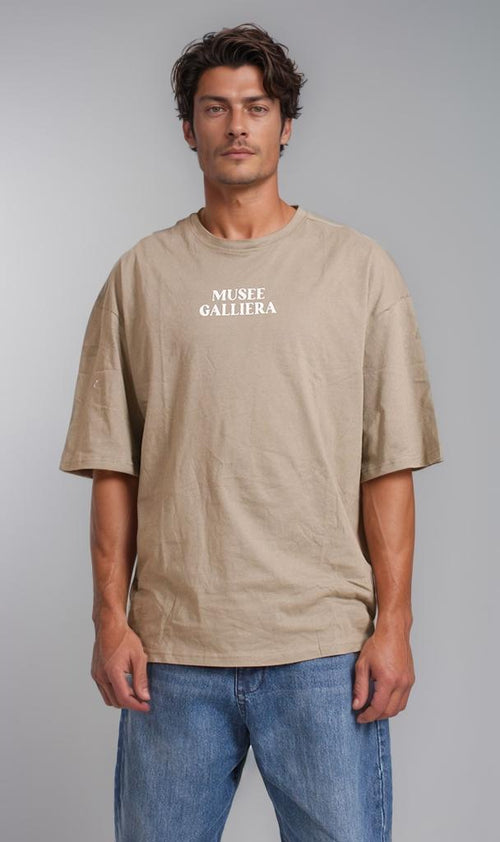 R207691 - Picasso Graphic T-Shirt - Beige