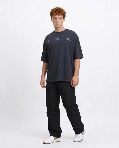 Ravin Japan Spark Oversized Heavyweight Graphic T-Shirt - Charcoal Grey - R207693