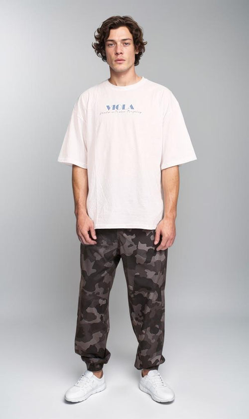 R207697 - Graphic Printed Oversized T-Shirt - White