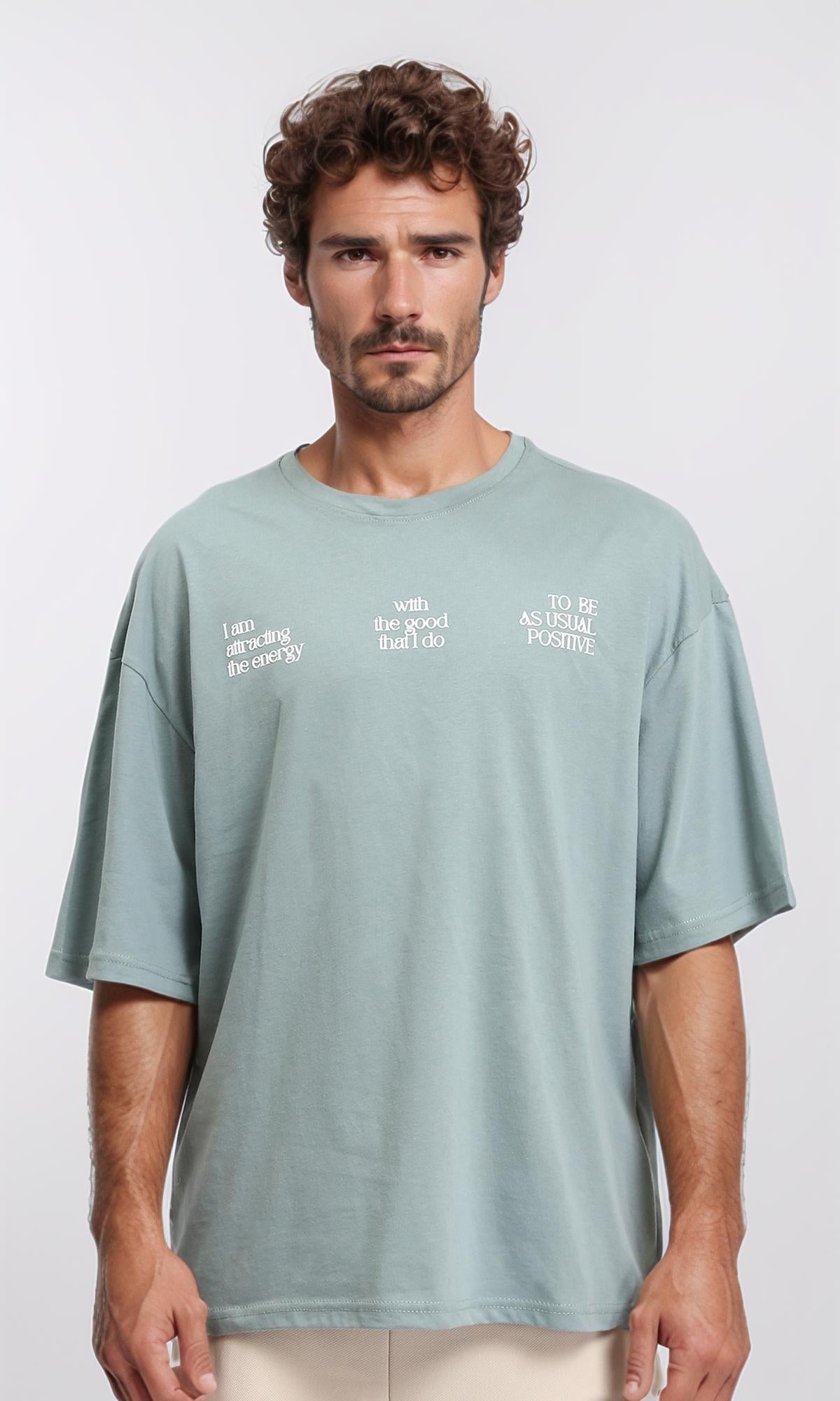 Crew Neck Relaxed Fit Cotton Tee - Mint