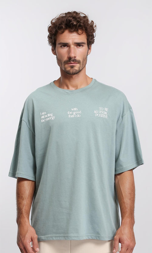R207699 - Crew Neck Relaxed Fit Cotton Tee - Mint