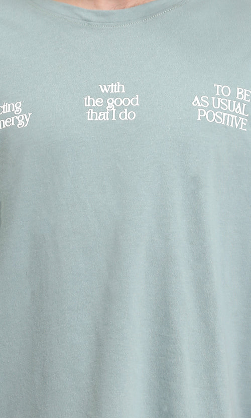 R207699 - Crew Neck Relaxed Fit Cotton Tee - Mint