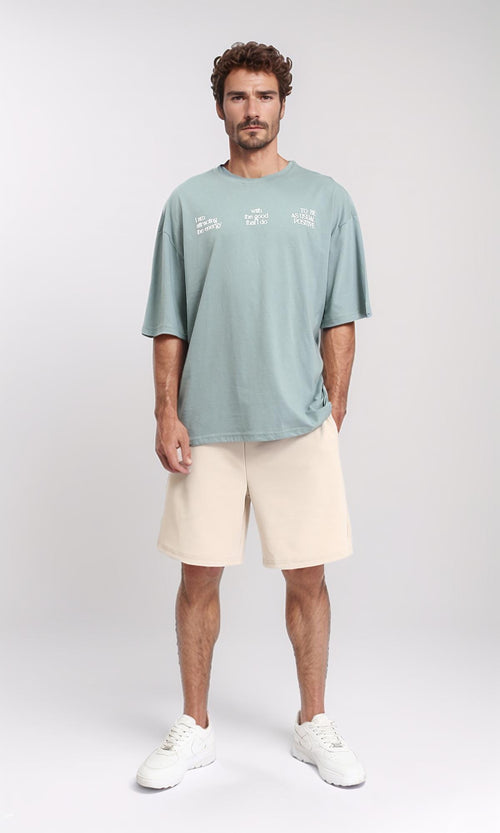 R207699 - Crew Neck Relaxed Fit Cotton Tee - Mint