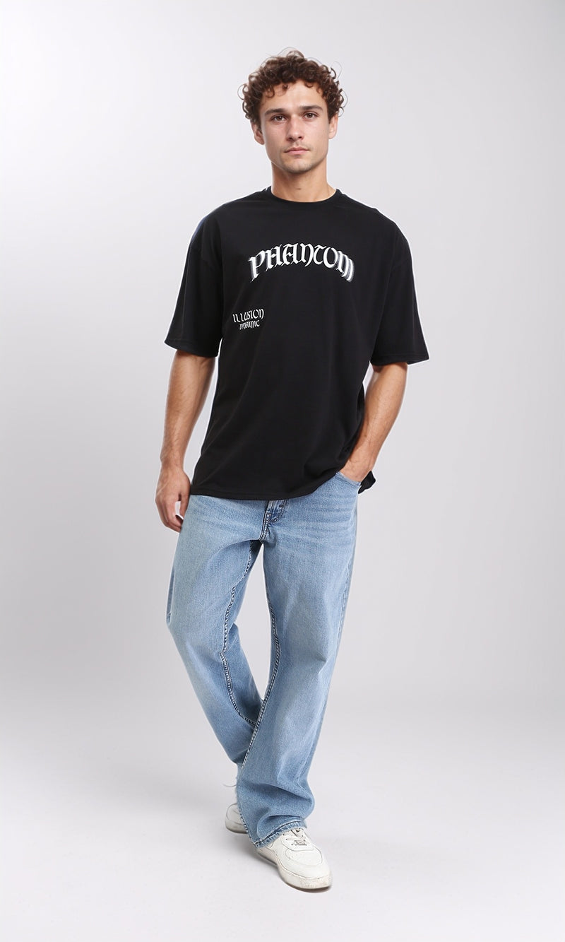 R207701 - Crew Neck Regular Summer Tee - Black
