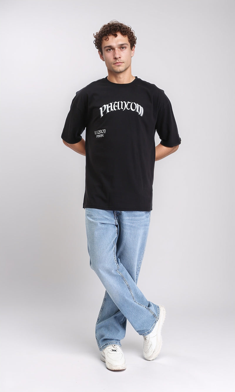 R207701 - Crew Neck Regular Summer Tee - Black