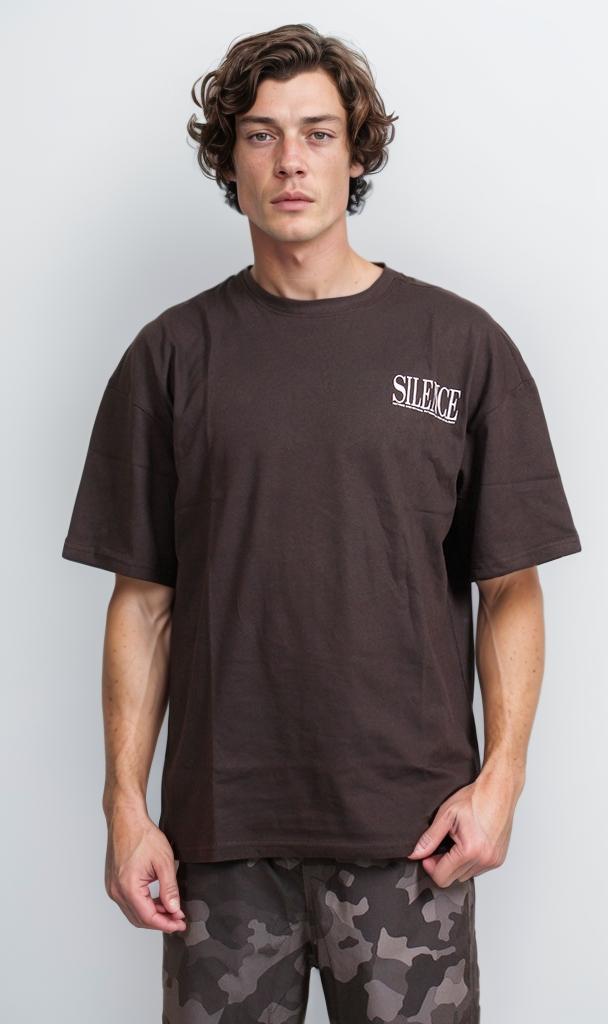 Graphic Printed Oversized T-Shirt - Black