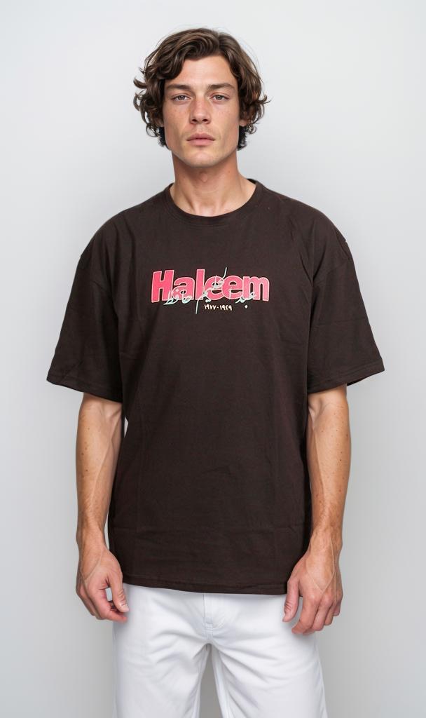 Graphic Printed Oversized T-Shirt - Black