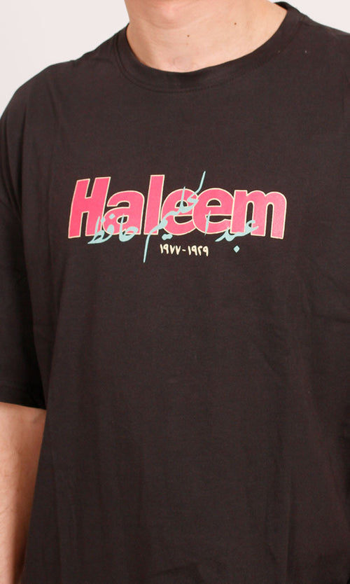 R207705 - Graphic Printed Oversized T-Shirt - Black