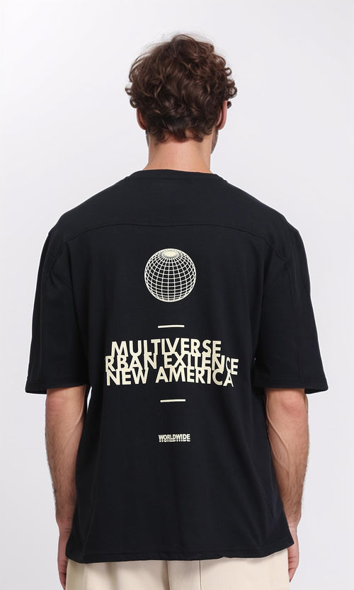 R207710 - Crew Neck Relaxed Fit Slip On Tee - Black