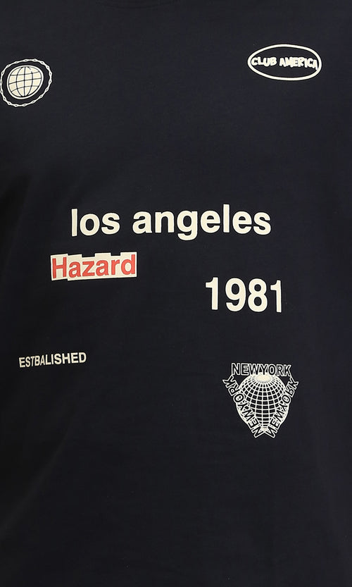 R207710 - Crew Neck Relaxed Fit Slip On Tee - Black