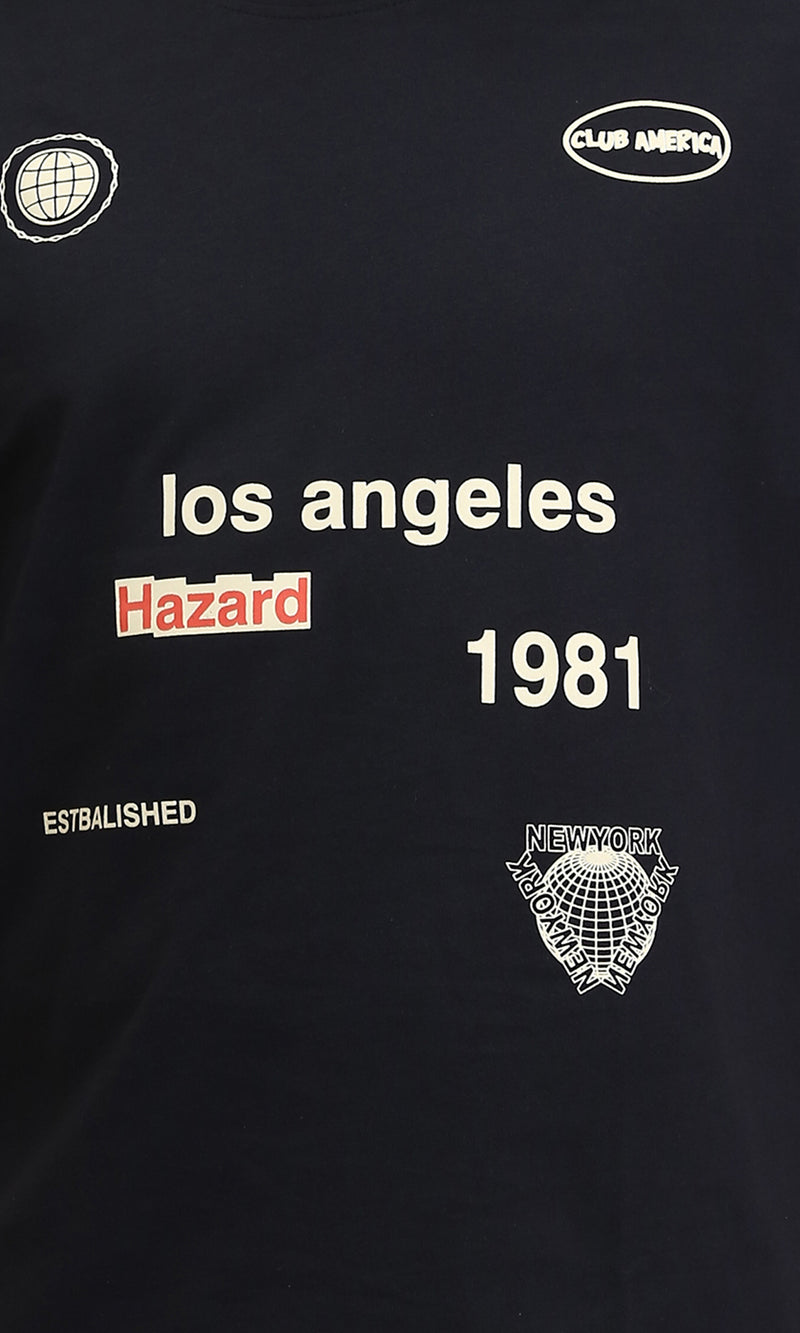 R207710 - Crew Neck Relaxed Fit Slip On Tee - Black