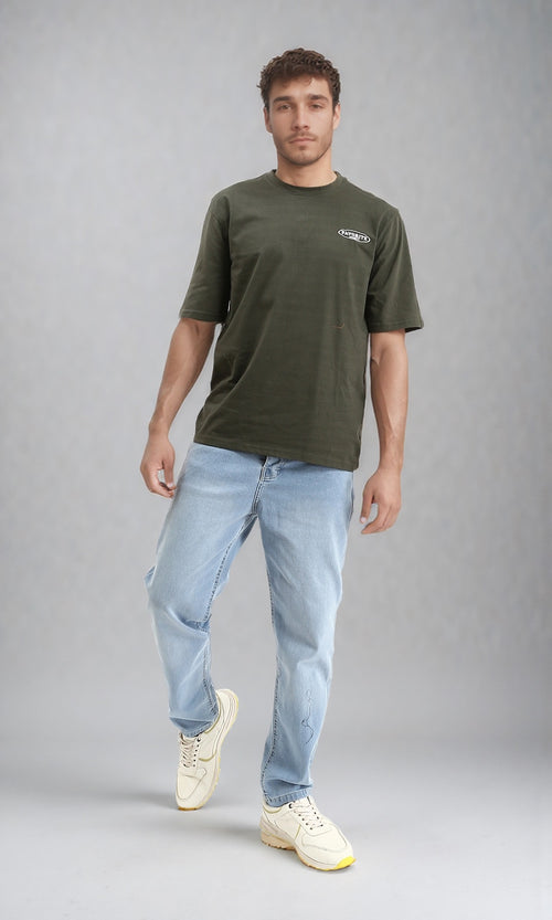 R207711 - Regular Fit Printed Tee - Dark Olive